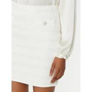 Paillet Bouclé Mini Rok Guess , White , Dames