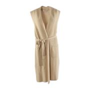 Beige Wol Gilet voor Vrouwen Max Mara , Beige , Dames