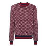 Monogram Jacquard Jumper Balmain , Multicolor , Heren