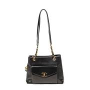 Pre-owned Leather chanel-bags Chanel Vintage , Black , Dames