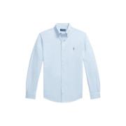 Piqué Oxford Mesh Katoenen Overhemd Polo Ralph Lauren , Blue , Heren