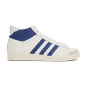 Hoge leren sneaker in ecru Adidas , Blue , Heren