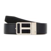 Midnight Blue Reversible Leren Riem Tom Ford , Blue , Heren