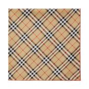 Vintage Check Zijden Sjaal Burberry , Beige , Heren