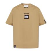 T-shirt met patches Iceberg , Beige , Heren