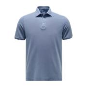 Korte Mouw Piqué Polo Blauw Fedeli , Blue , Heren