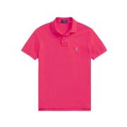 Aruba Pink Custom Fit Korte Mouw Polo Polo Ralph Lauren , Pink , Heren