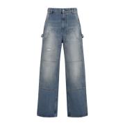 Blauwe Jeans voor Stijlvolle Outfits Moschino , Blue , Dames