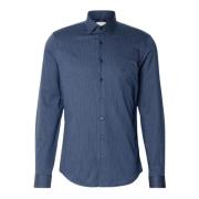 Blauw Gestreept Overhemd Slim Fit Calvin Klein , Blue , Heren