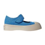 Denim Katoen Mary Jane Schoenen Marni , Blue , Dames