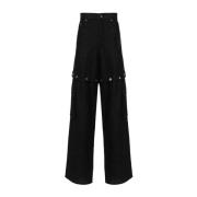 Slim Fit Casual Broek Off White , Black , Heren