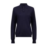 Navy lange mouw poloshirt Maison Margiela , Blue , Heren