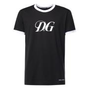 Zwart T-shirt Polos Stijlvolle Mode Dolce & Gabbana , Black , Heren