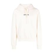 Logo-Print Katoenen Hoodie in Beige Jil Sander , Beige , Heren