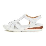 Urban Leren Plateauhakken Sandalen Cesare Gaspari , White , Dames