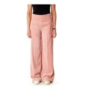 Wijde Corduroy Broek Drykorn , Pink , Dames