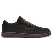 Travis Scott Velvet Brown Retro Sneakers Jordan , Black , Heren