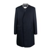 Navy Wollen Jas Aw24 Maison Margiela , Blue , Dames