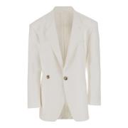 Katoenen Enkellange Jas Armarium , White , Dames