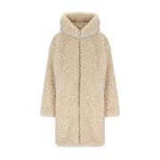 Beige Gevoerde Hoodie Jas Angelica Save The Duck , Beige , Dames