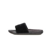 Velours Band Slide Pantoffels Zwart Nike , Black , Dames