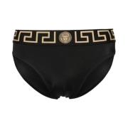 Zwarte en gouden zwemkleding Versace , Black , Heren