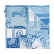 Zijden sjaal met print Moschino , Blue , Dames