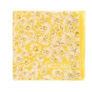 Zijden sjaal met bloemmotief Moschino , Yellow , Unisex