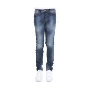 Blauwe Polyester Heren Jeans Diesel , Blue , Heren