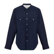 Katoenen shirt met zakken Officine Générale , Blue , Heren