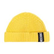 Katoenen pet met logopatch Moschino , Yellow , Unisex