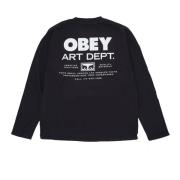 Creatieve Oplossingen Lange Mouw T-shirt Zwart Obey , Black , Unisex