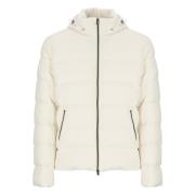 Ribfluwelen Donsjas met Capuchon Herno , Beige , Heren