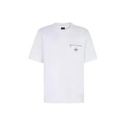 Oversized Wit Katoenen T-shirt Fendi , White , Heren