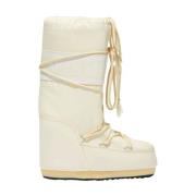 Iconische nylonlaarzen in crème Moon Boot , Beige , Dames