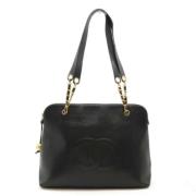 Pre-owned Leather chanel-bags Chanel Vintage , Black , Dames