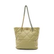 Pre-owned Leather shoulder-bags Chanel Vintage , Beige , Dames