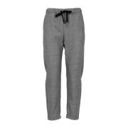 Grijze Wollen Blend Enkellange Broek Semicouture , Gray , Dames