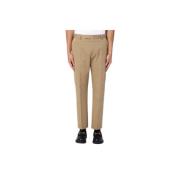 Beige Katoenen Gabardine Broek Gucci , Beige , Heren