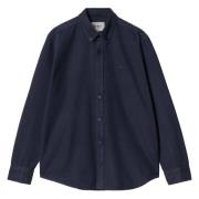 Katoenen knoopsluitingsoverhemd met logodetail Carhartt Wip , Blue , H...