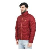 Moderne Bordeaux Chevron Gewatteerde Jas Ellesse , Red , Heren