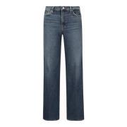 Rechte pijp stretch katoenen jeans 7 For All Mankind , Blue , Dames