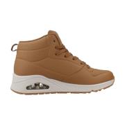 Hoge Stand Sneakers Skechers , Brown , Dames