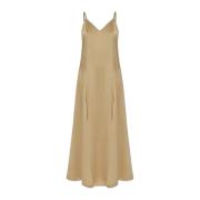 Jurk met bandjes Forte Forte , Beige , Dames