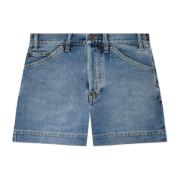 Denim shorts met vintage effect Moschino , Blue , Dames