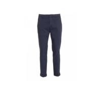 Blauwe Jeans Lage Taille Regular Fit Dondup , Blue , Heren