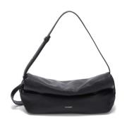 Zwarte Crossbody Rollup Tas Jil Sander , Black , Dames