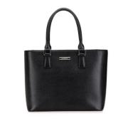 Pre-owned Leather totes Burberry Vintage , Black , Dames