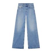 Lichtblauwe Denim Broek 1996 Stijl Diesel , Blue , Dames