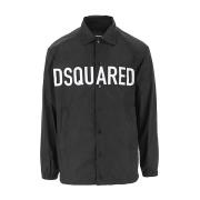 Stijlvolle Jas voor Mannen Dsquared2 , Black , Heren